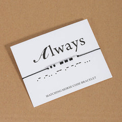 G.YCX LOVE FOREVER Morse Code Bracelets Matching Couple Miyuki Jewelry Adjustable Rope Custom Name Bracelet for Women Sister