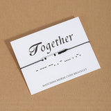 G.YCX LOVE FOREVER Morse Code Bracelets Matching Couple Miyuki Jewelry Adjustable Rope Custom Name Bracelet for Women Sister