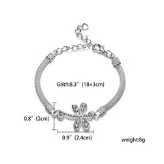 12 Styles Silver Charm Bracelets Owl Dragonfly Butterfly Animal Chain Bracelets Love Heart Palm Bangles Wedding Jewelry Gift