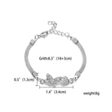 12 Styles Silver Charm Bracelets Owl Dragonfly Butterfly Animal Chain Bracelets Love Heart Palm Bangles Wedding Jewelry Gift