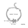12 Styles Silver Charm Bracelets Owl Dragonfly Butterfly Animal Chain Bracelets Love Heart Palm Bangles Wedding Jewelry Gift